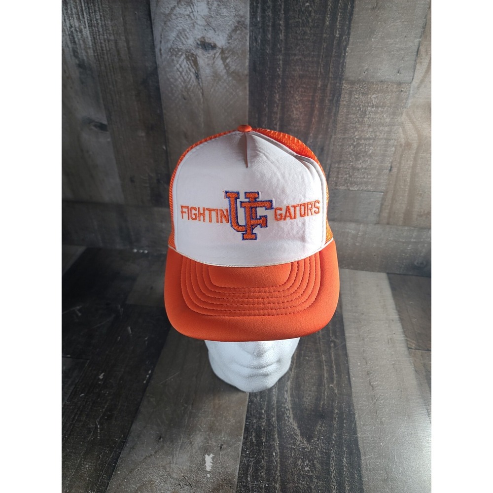 Vintage Florida Gators Fighting Gators Trucker Hat Snapback UF Orange